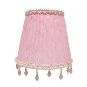Royal Designs, Inc. Clip on Pleated Chandelier Lamp Shade 3 x 5 x 4.5, Pink,